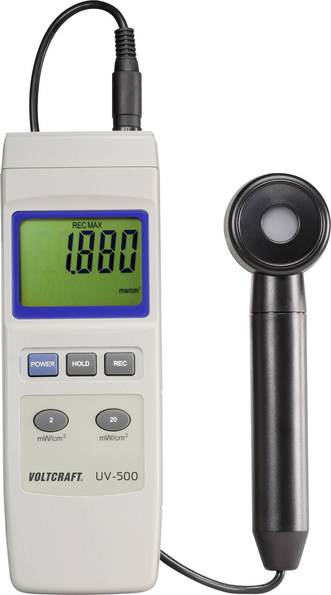 Miernik UV VOLTCRAFT VC-8330305 UV-500 0.002 - 19.99 mW/cm² - obrazek 1