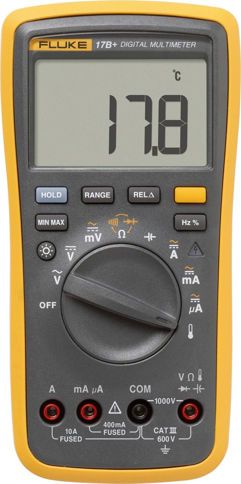 Fluke 17B+/EUR Multimetr cyfrowy CAT III 600 V Wyświetlane liczby: 4000 - obrazek 1