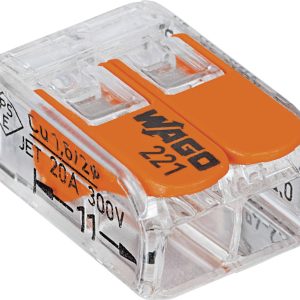 WAGO 221-412-1 Złącze zaciskowe 221, PIN: 2, 450 V, 32 A, 1 szt. WAGO 221-412-1 Złącze zaciskowe 221, PIN: 2, 450 V, 32 A, 1 szt.