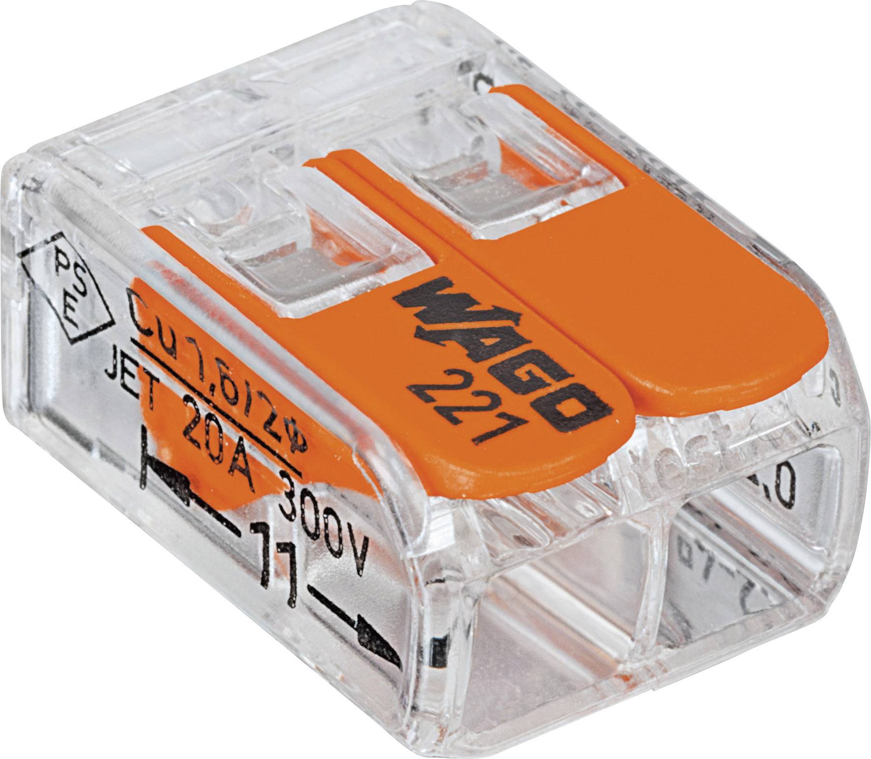 WAGO 221-412-1 Złącze zaciskowe 221, PIN: 2, 450 V, 32 A, 1 szt. - obrazek 1