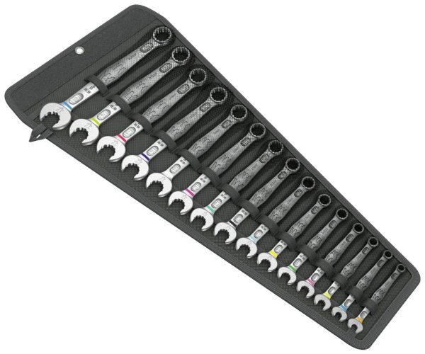 Wera 05020302001 6003 Joker Zestaw kluczy płasko oczkowych Rozmiar klucza (metryczny) (tylko do tytułu) 8 – 90 mm