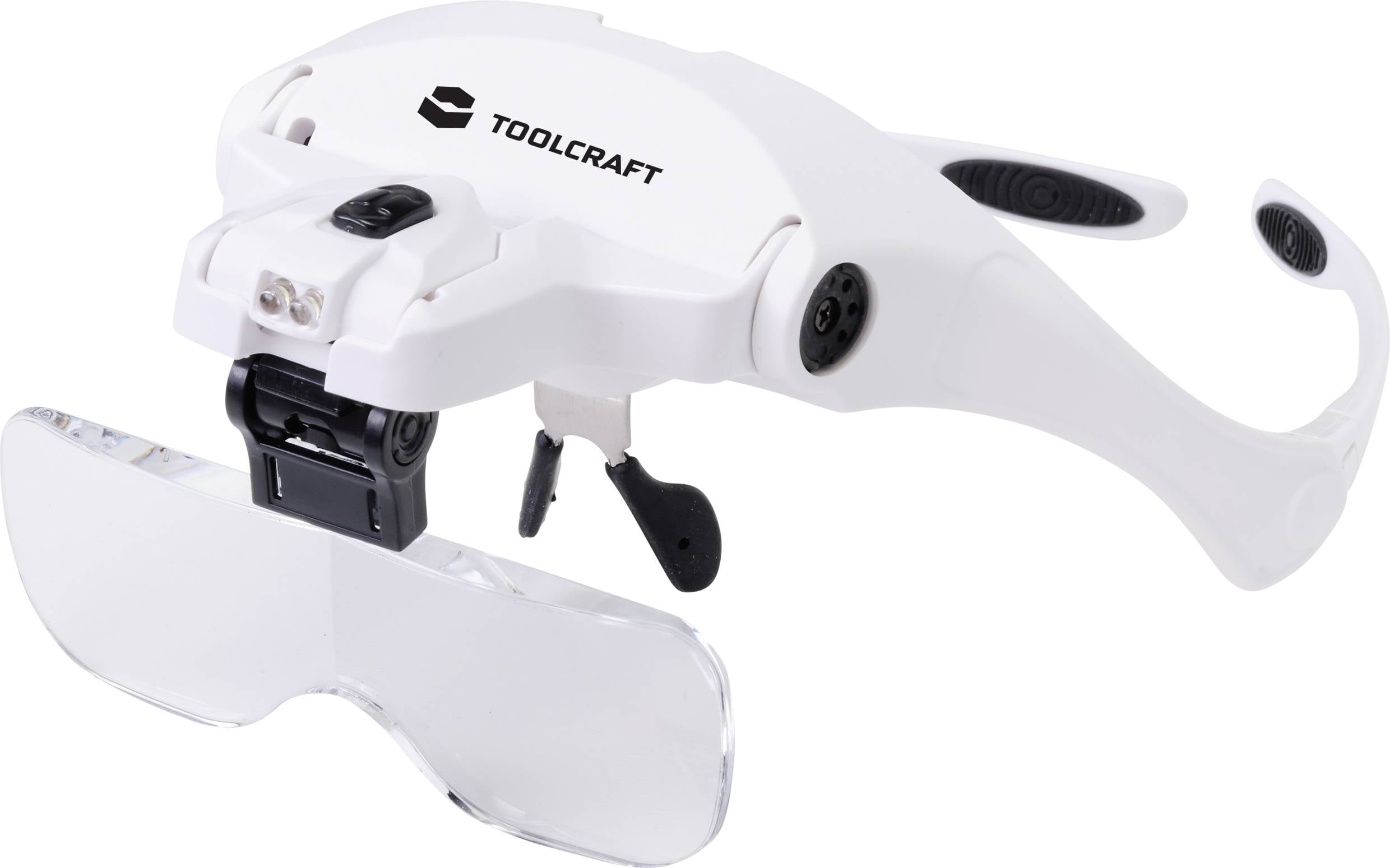 Okulary z lupą TOOLCRAFT 2469761 z oświetleniem LED Współczynnik powiększenia: 3.5 x, 2.5 x, 2.0 x, 1.5 x, 1.0 x Rozmiar - obrazek 1