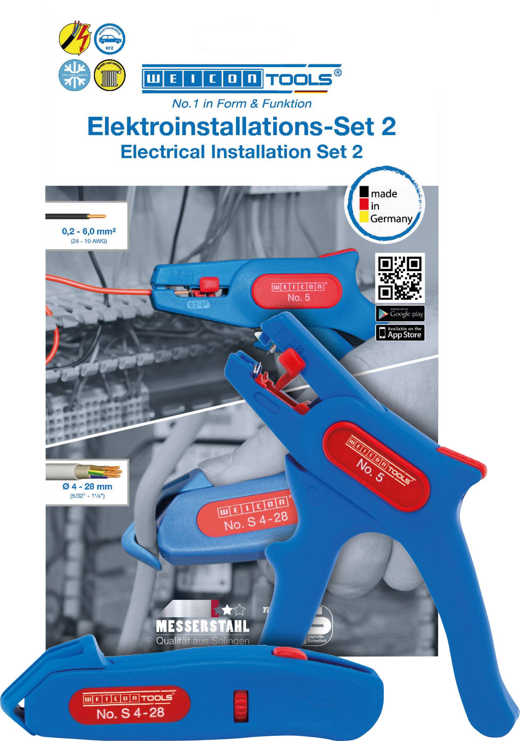 WEICON TOOLS No S 4 + No 5 10039676 Ściągacz izolacji z nożem do kabli 0.2 do 6.0 mm² - obrazek 1