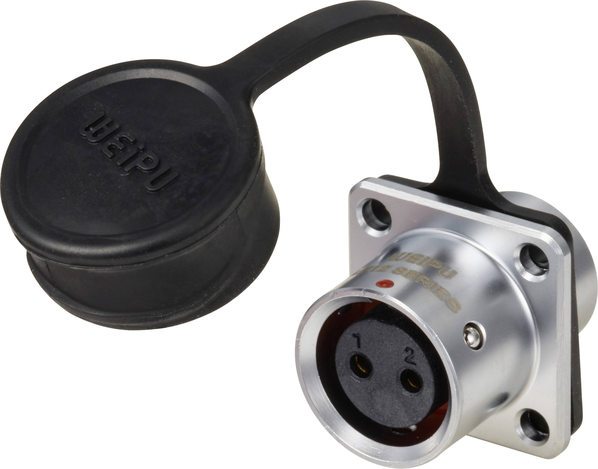 Złącze okrągłe żeńskie push-pull Weipu SF1213/S2, 2 pin, 250 V/AC, IP67, do lutowania - obrazek 1