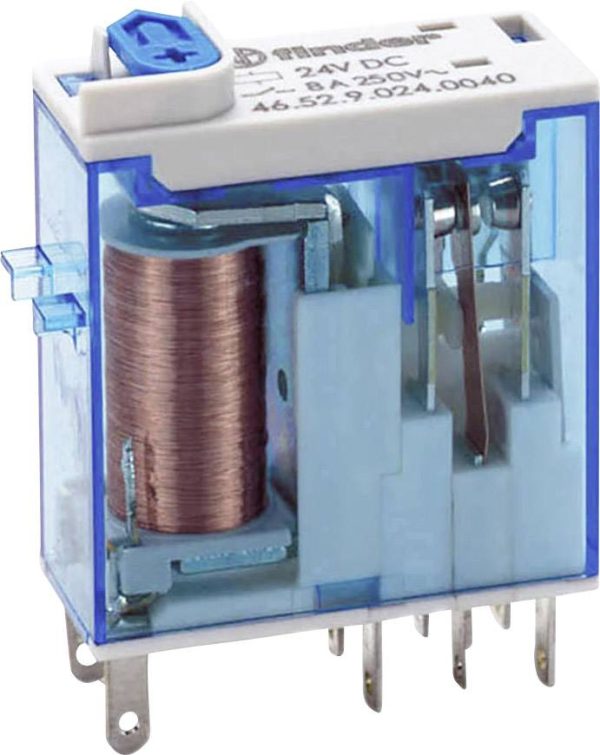 Finder 46.52.9.024.0040 Przekaźnik THT 24 V/DC 8 A 2 zestyki przełączne 1 szt.