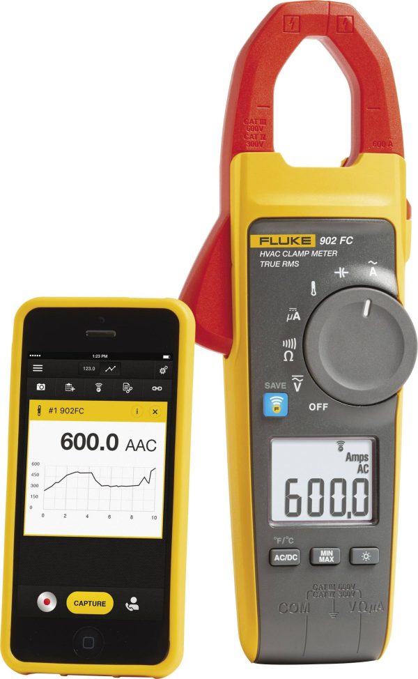 Fluke 902 FC Miernik cęgowy, Multimetr cyfrowy CAT III 600 V, CAT IV 300 V Wyświetlane liczby: 6000