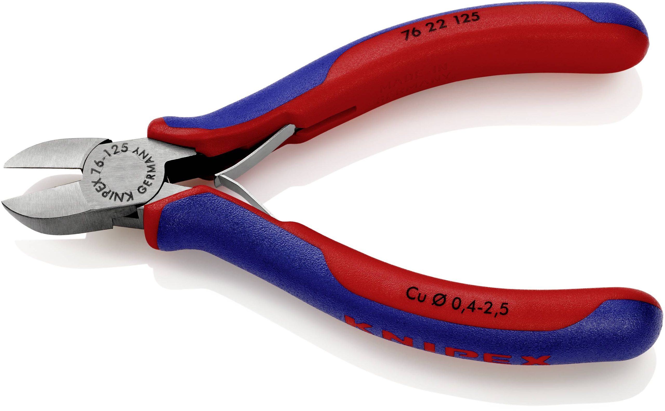 Szczypce boczne Knipex 76 22 125, 125 mm, 63 HRC, dla elektroników i mechaników - obrazek 1