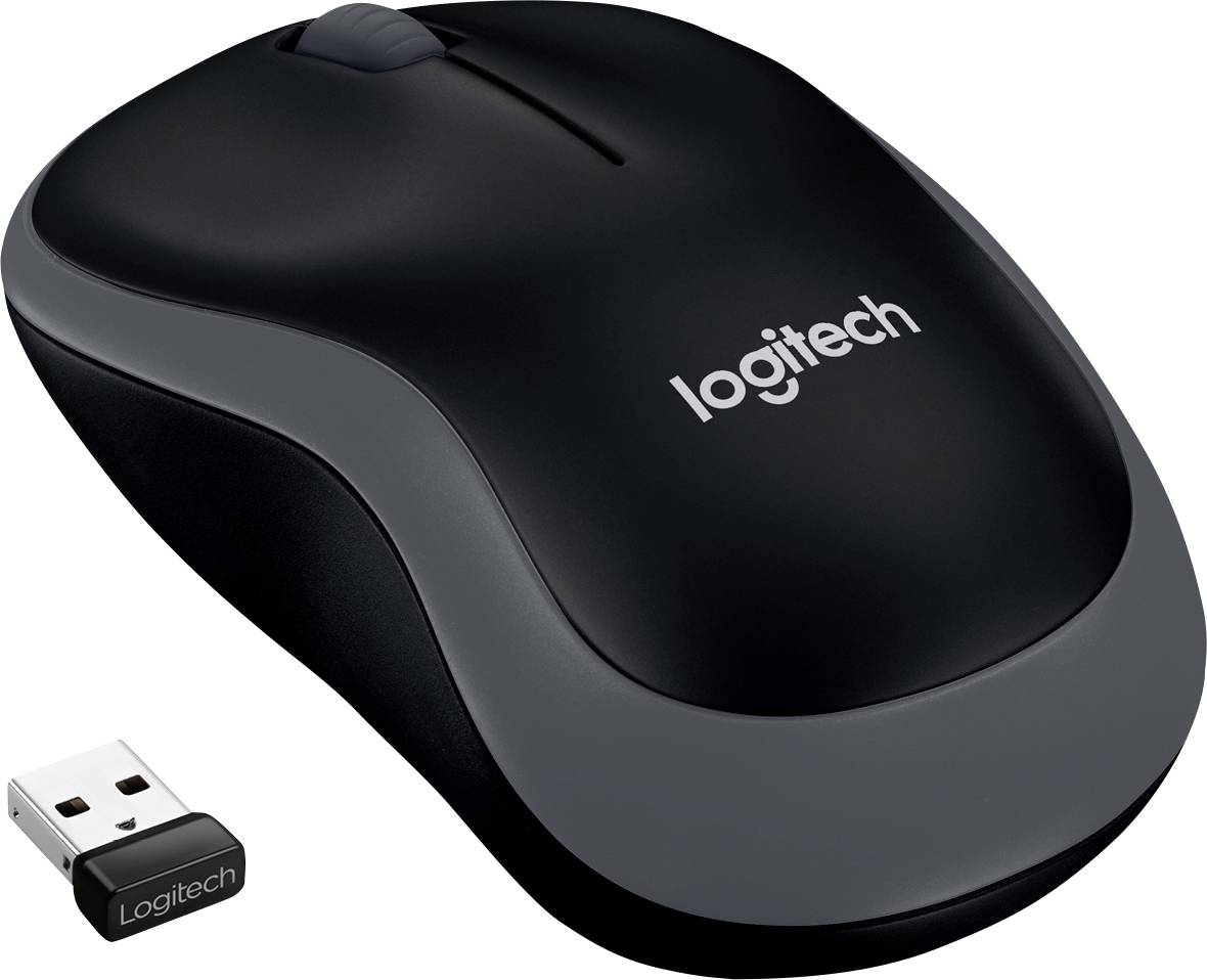 Mysz optyczna Logitech M185, bezprzewodowa, radiowa 2,4 GHz, czarna - obrazek 1