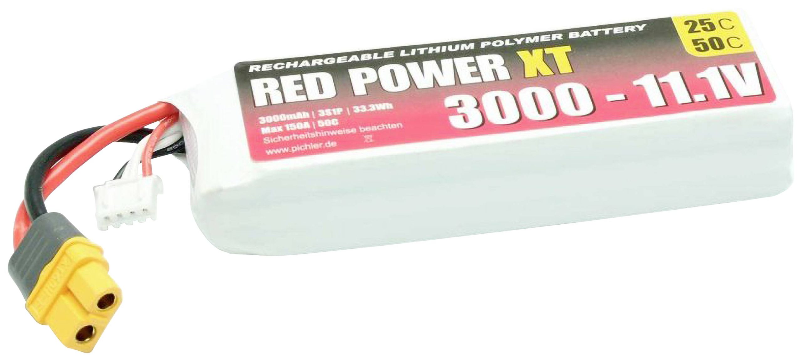 Pakiet akumulatorów (LiPo) 11.1 V 3000 mAh Red Power Softcase XT60 - obrazek 1