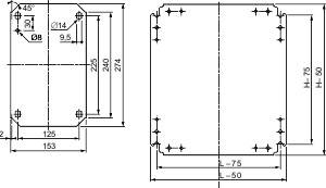 Schneider Electric NSYMM128 Płytka montażowa (D x S) 1200 mm x 800 mm stal ocynkowana 1 szt.