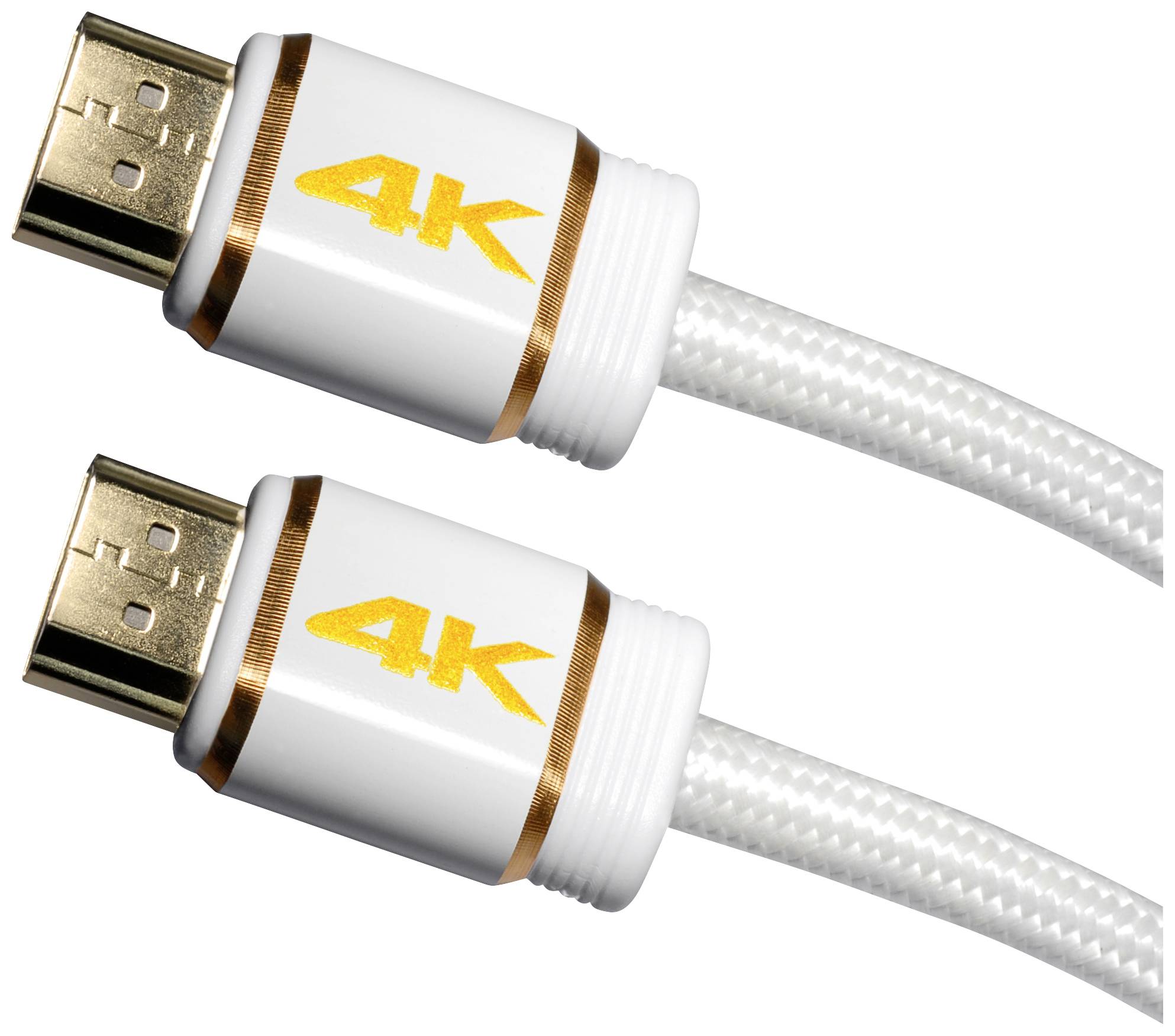 Maxtrack HDMI kabel Wtyczka HDMI-A, Wtyczka HDMI-A 3.00 m biały C 216-3 L 4K UHD Kabel HDMI - obrazek 1