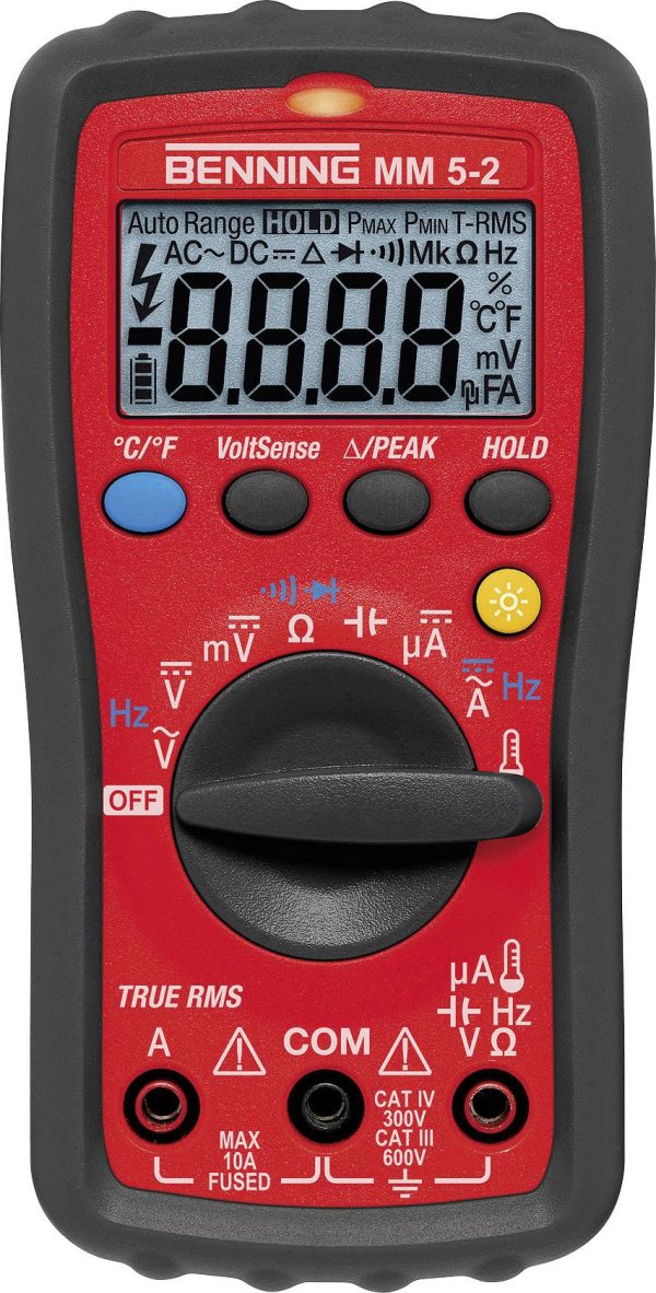 Benning MM 5-2 Multimetr cyfrowy torba CAT III 600 V, CAT IV 300 V Wyświetlane liczby: 6000