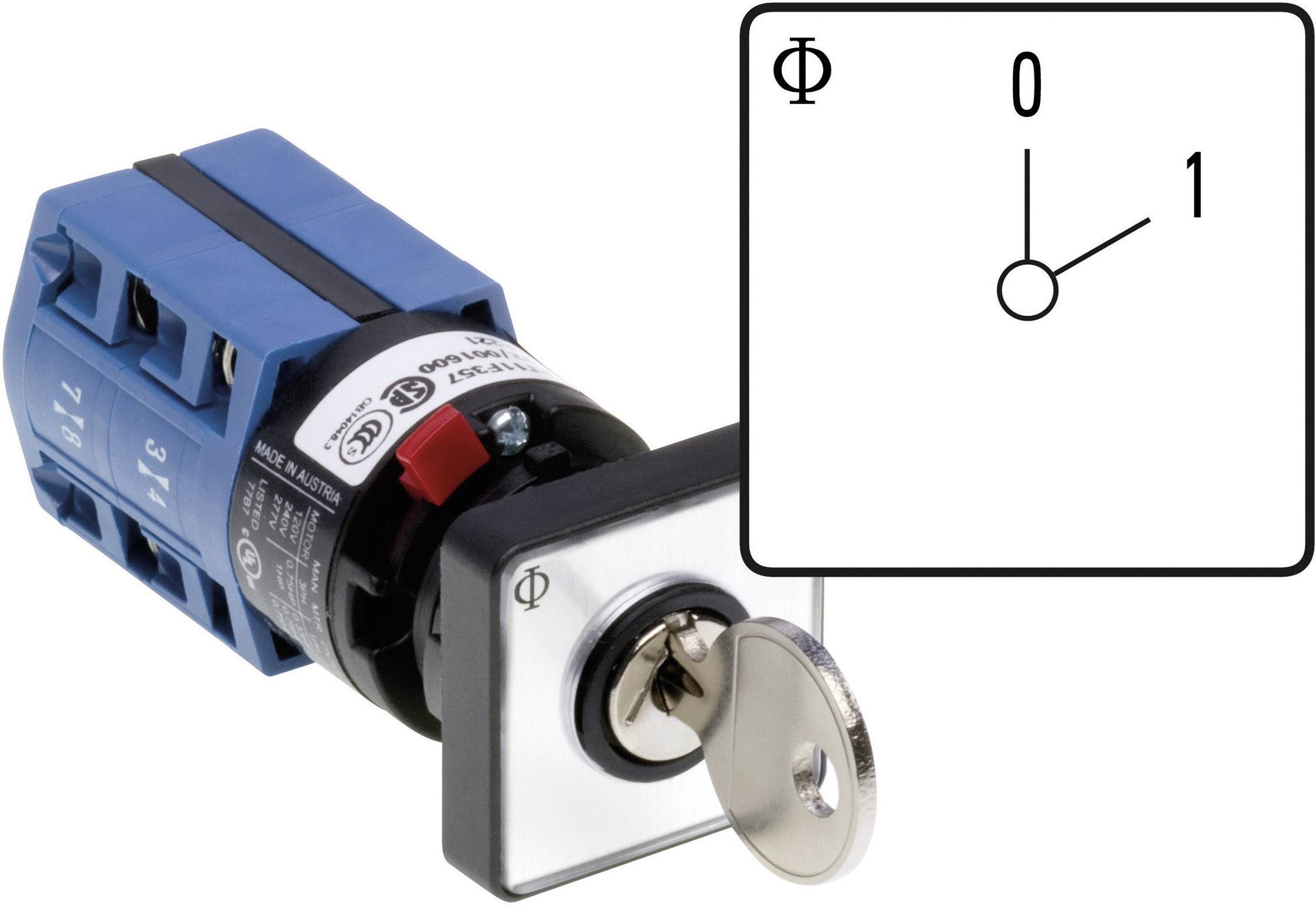 Przełącznik kluczykowy Kraus & Naimer CG4 A200-600 FS2 V750D/2H, 10 A, IP66 - obrazek 1