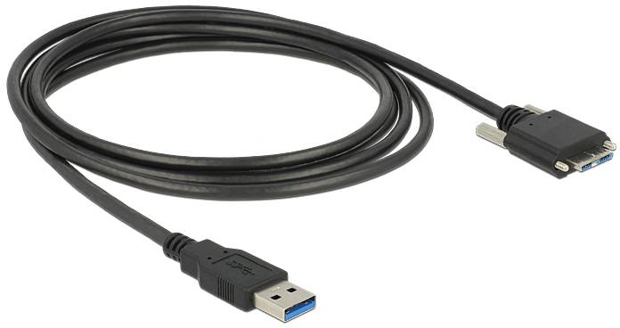Delock Kabel USB Złącze męskie USB-A, Złącze męskie USB Micro-B 3.00 m czarny 83599 - obrazek 1