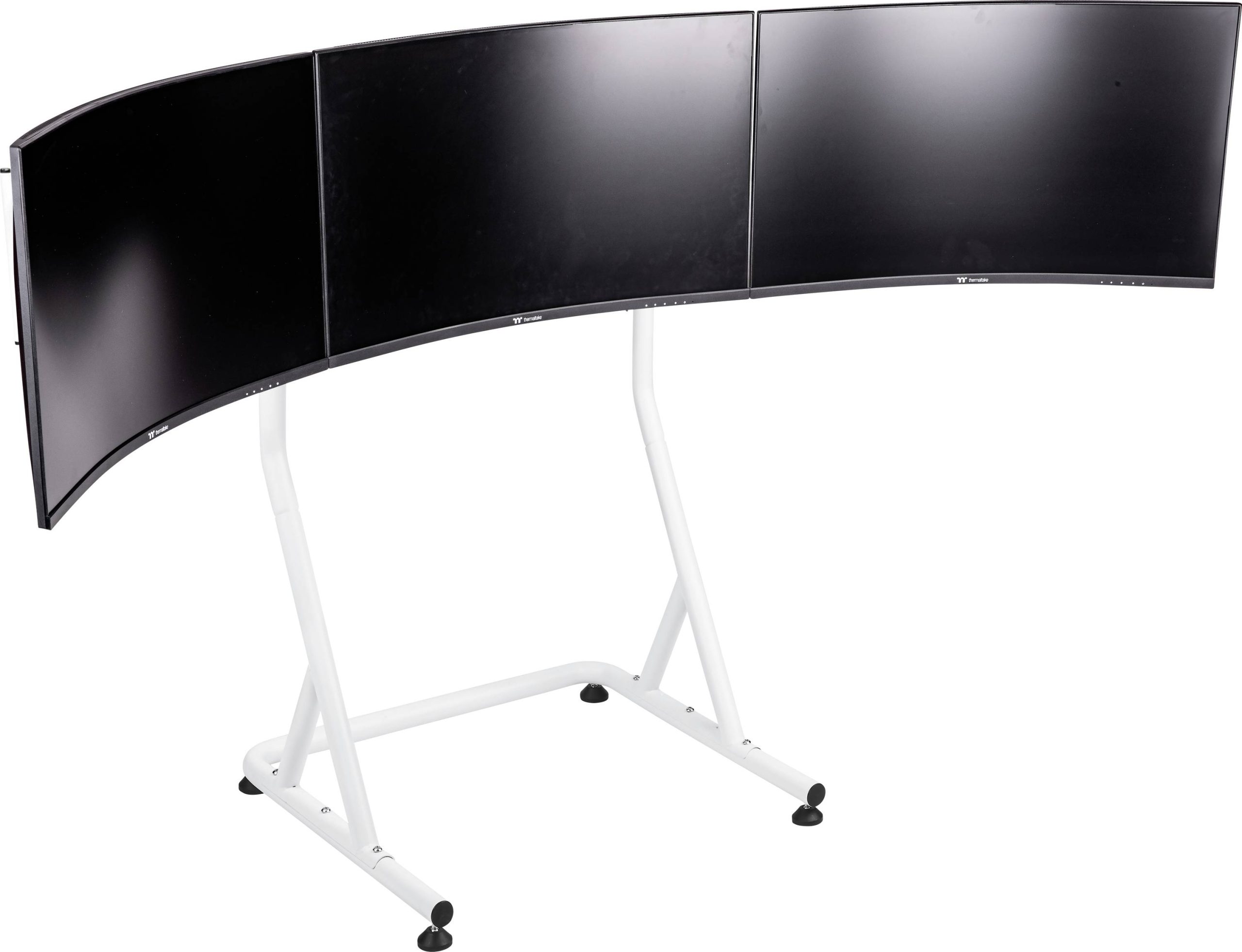 Thermaltake Uchwyt do monitora Triple Monitor Stand for Cockpit White 3 Wyświetlacz 139,7 cm (55") biały - obrazek 1