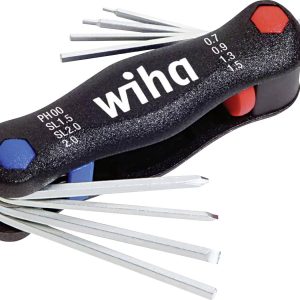 Wiha płaski, krzyżakowy Phillips, wewnętrzny sześciokąt Zestaw kluczy trzpieniowych 0.7 mm, 0.9 mm, 1.3 mm, 1.5 mm, 2 mm Wiha płaski, krzyżakowy Phillips, wewnętrzny sześciokąt Zestaw kluczy trzpieniowych 0.7 mm, 0.9 mm, 1.3 mm, 1.5 mm, 2 mm