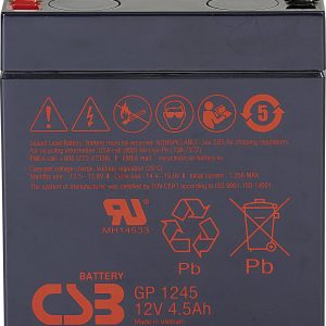 Akumulator ołowiowy CSB Battery GP 1245 Standby USV GP1245F1, AGM, 12 V, 4.5 Ah Akumulator ołowiowy CSB Battery GP 1245 Standby USV GP1245F1, AGM, 12 V, 4.5 Ah