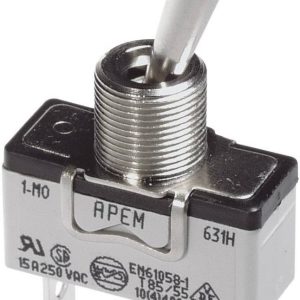 Przełącznik dźwigienkowy APEM 631H/2, 1 x wył/wł, 250 V/AC, 15 A, 1 szt. Przełącznik dźwigienkowy APEM 631H/2, 1 x wył/wł, 250 V/AC, 15 A, 1 szt.