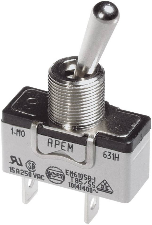 Przełącznik dźwigienkowy APEM 631H/2, 1 x wył/wł, 250 V/AC, 15 A, 1 szt. - obrazek 1
