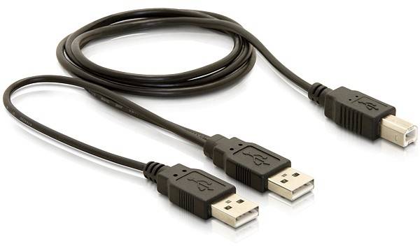 Delock Kabel USB Złącze męskie USB-B, Złącze męskie USB-A 1.00 m czarny 82394 - obrazek 1