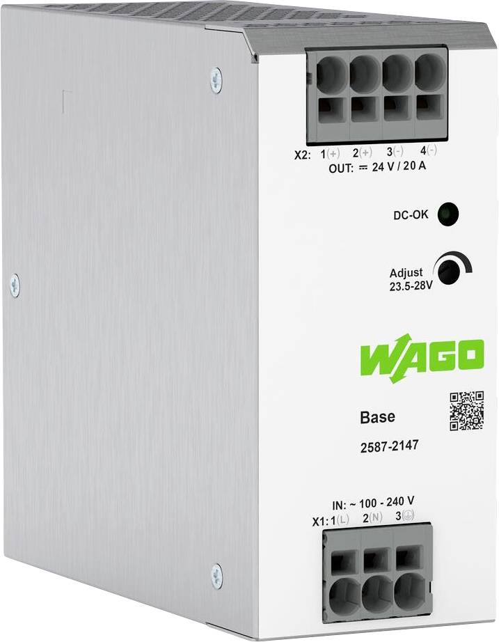 WAGO 2587-2147 Zasilacz na szynę DIN 24 V/DC 20 A 480 W Ilość wyjść:1 x Opis 1 szt. - obrazek 1