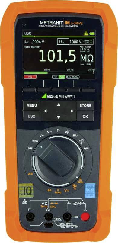 Multimetr Gossen Metrawatt METRAHIT IM E-DRIVE BT M274S, CAT III 1000 V, CAT IV 600 V, Kalibracja (DAkkS)