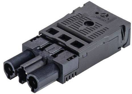Złącze elektroinstalacyjne Wieland GST 18i3 F S2 Z, 3-pin,16 A, 250/400 V, czarne, Męski