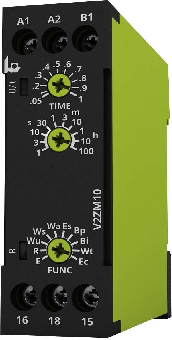 tele 125100 V2ZM10 12-240V AC/DC Przekaźnik czasowy wielofunkcyjny 1 szt. Zakres czasu: 0.05 s – 100 h 1 zestyk przełącz