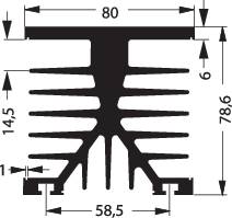 Fischer Elektronik 10022689 SK 89 75 KL-SSR1 Radiator 1.2 K/W (D x S x W) 80 x 75 x 87 mm - obrazek 1