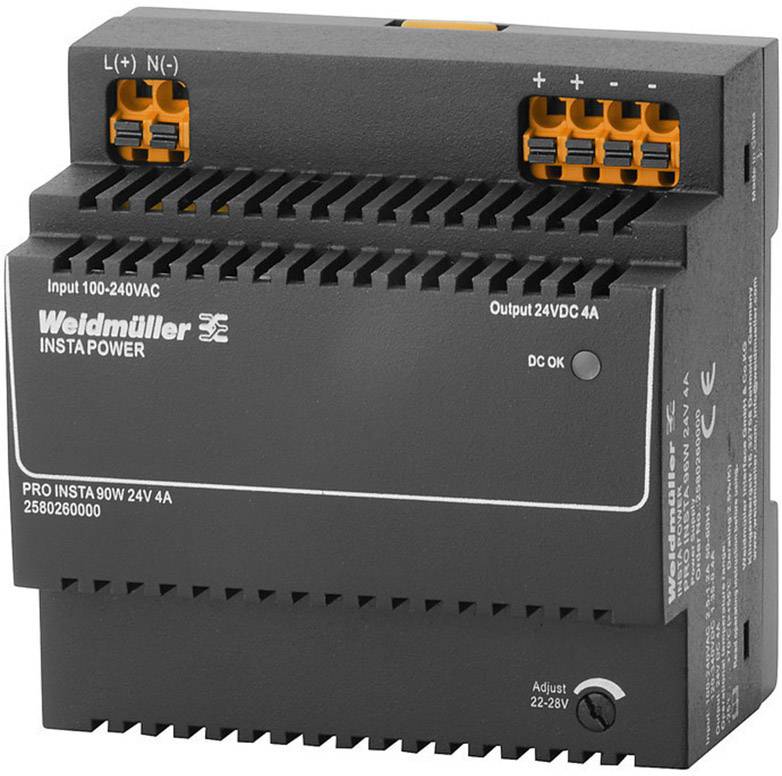 Weidmüller 2580260000 Zasilacz przełączający 24 V/DC 4 A 96 W Opis 1 szt. - obrazek 1