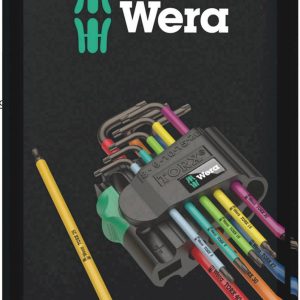 Wera 967/9 Zestaw kluczy trzpieniowych T 8, T 9, T 10, T 15, T 20, T 25, T 27, T 30, T 40 9 szt. Wera 967/9 Zestaw kluczy trzpieniowych T 8, T 9, T 10, T 15, T 20, T 25, T 27, T 30, T 40 9 szt.