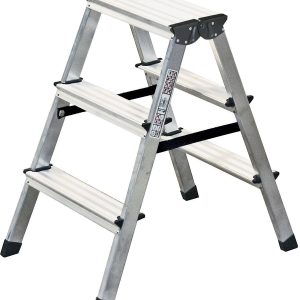 Krause 120328 aluminium Podwójna drabina ze stopniem Maksymalna wysokość robocza: 2.20 m srebrny DIN EN 131 2.4 kg Krause 120328 aluminium Podwójna drabina ze stopniem Maksymalna wysokość robocza: 2.20 m srebrny DIN EN 131 2.4 kg