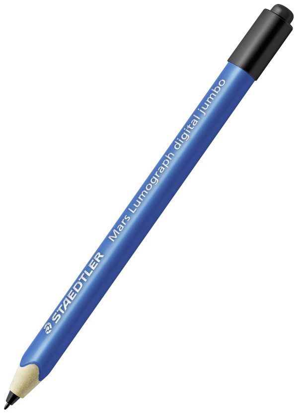 Staedtler Mars® Lumograph® digital jumbo Pióro cyfrowe z rysikiem wrażliwym na nacisk, z precyzyjnym cienkopisem, Przyci