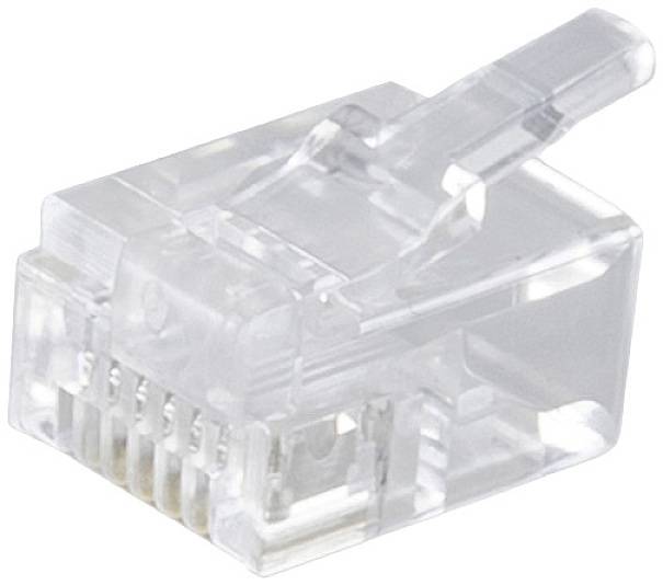 Shiverpeaks złącze męskie proste RJ12 Shiverpeaks BS72050-DEC-10 złącze męskie proste Ilość pinów 6P6C przeźroczysty 10 - obrazek 1