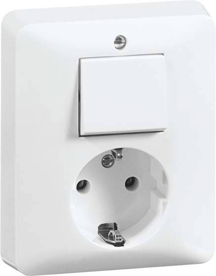 PEHA by Honeywell Komplet Przełącznik/Gniazdo biały 239721 1 szt.