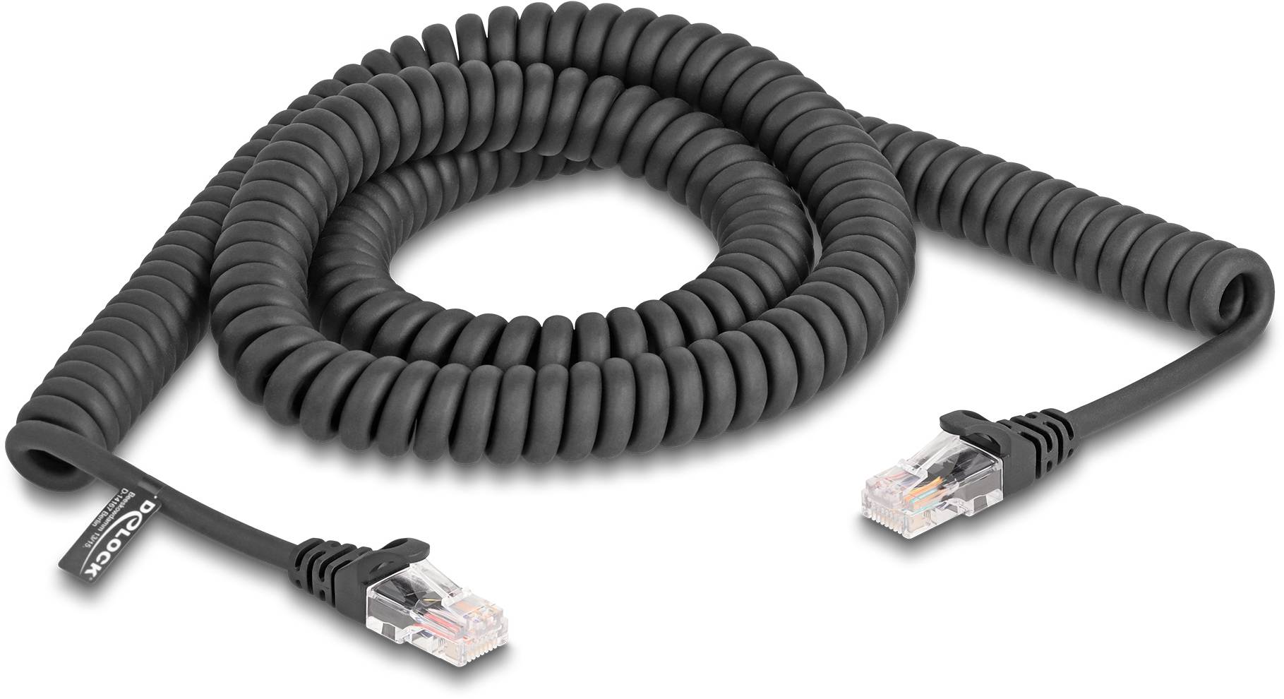 kabel LAN Delock 87994, 1 szt., RJ45, CAT 5e, 3.00 m, czarny - obrazek 1