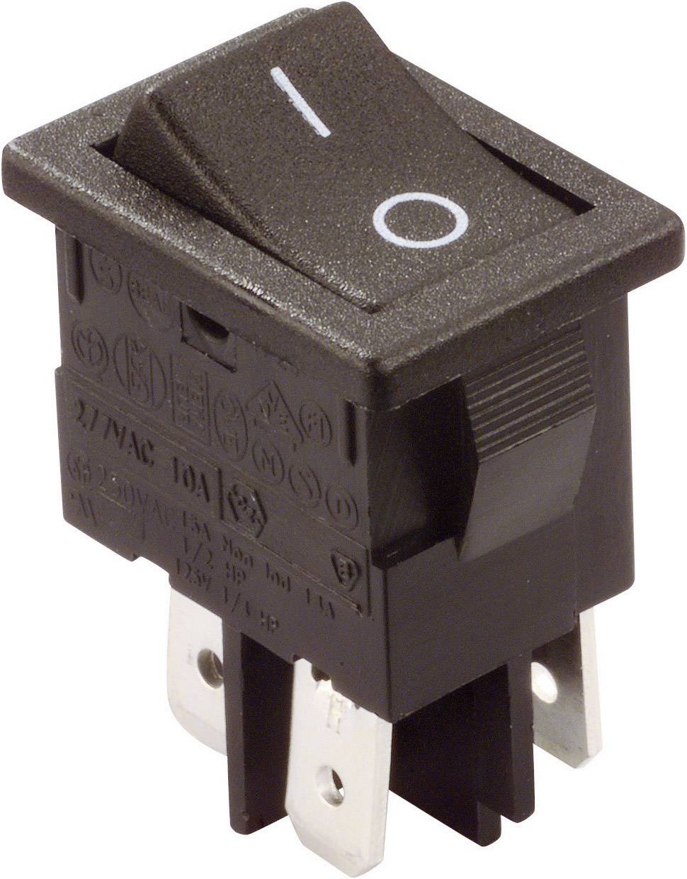 Przełącznik kołyskowy Arcolectric (Bulgin Ltd.) H8550VBACA, 250 V/AC, 10 A, 2 x wył/wł, zatrzask, 1 szt. - obrazek 1