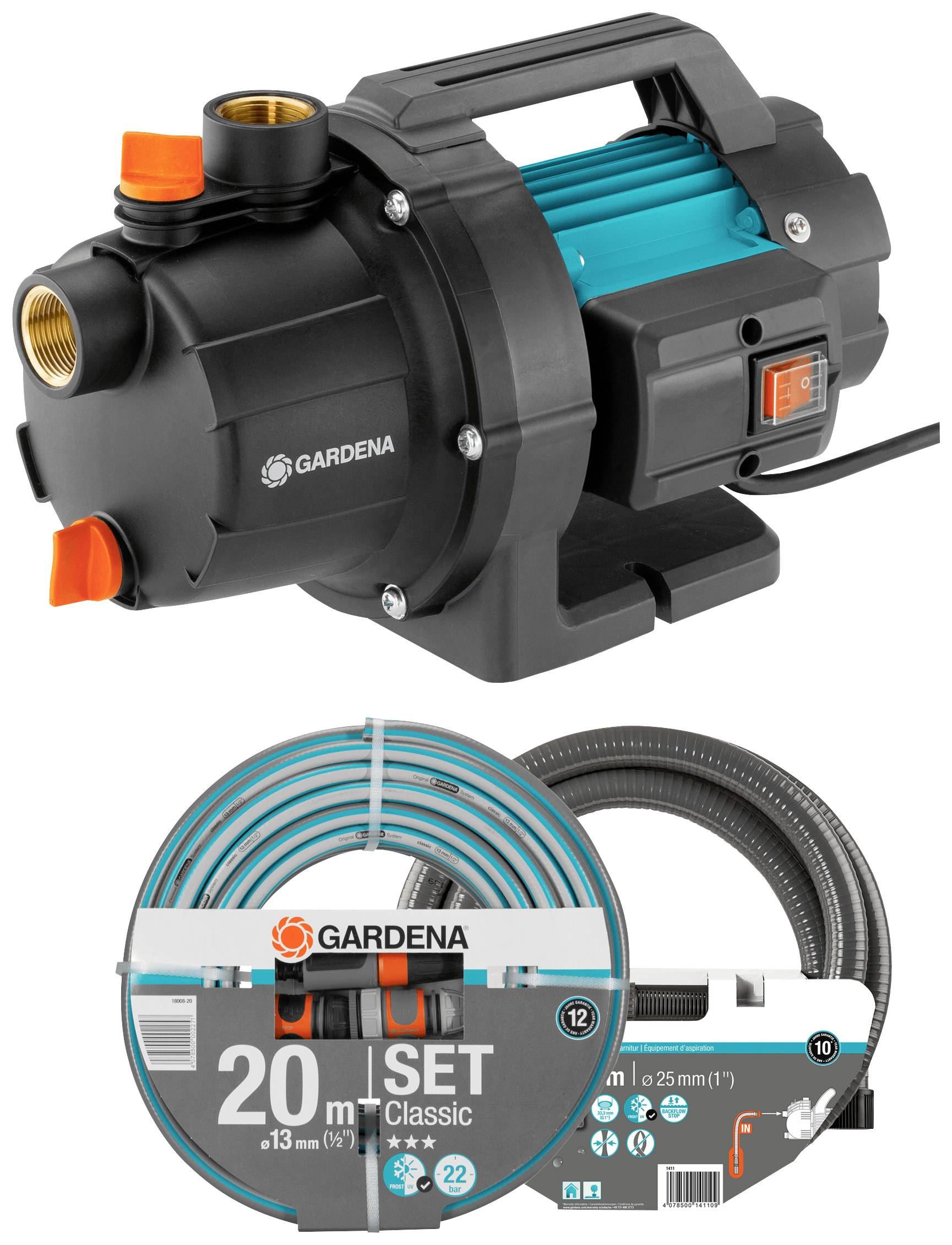 GARDENA 3000/4 Basic Set Pompa ogrodowa 3000 l/h 35 m - obrazek 1
