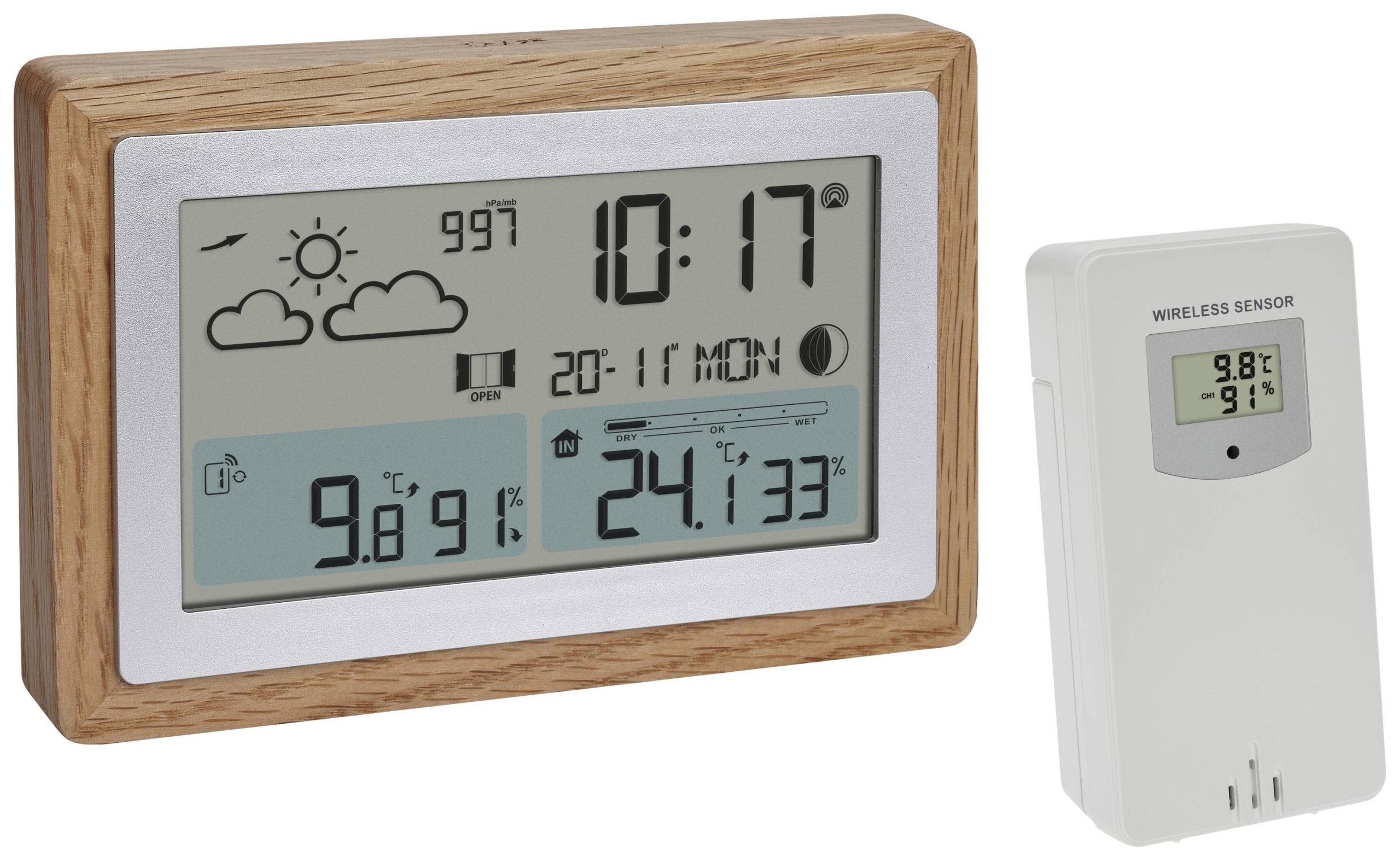 Stacja pogodowa bezprzewodowa TFA Dostmann Funk-Wetterstation OAK 35.1167.54 - obrazek 1