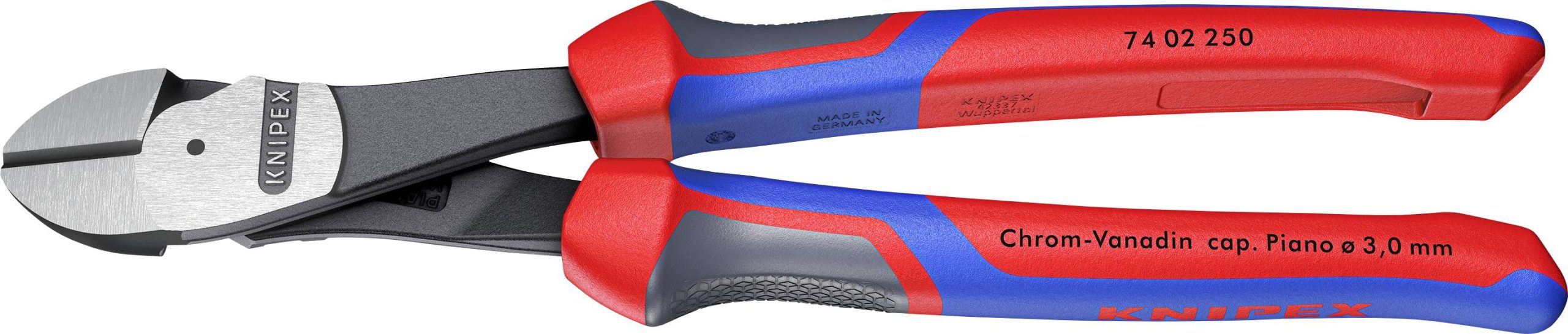 Szczypce boczne wzmocnione Knipex 74 02 250, 250 mm, 64 HRC, do warsztatu - obrazek 1
