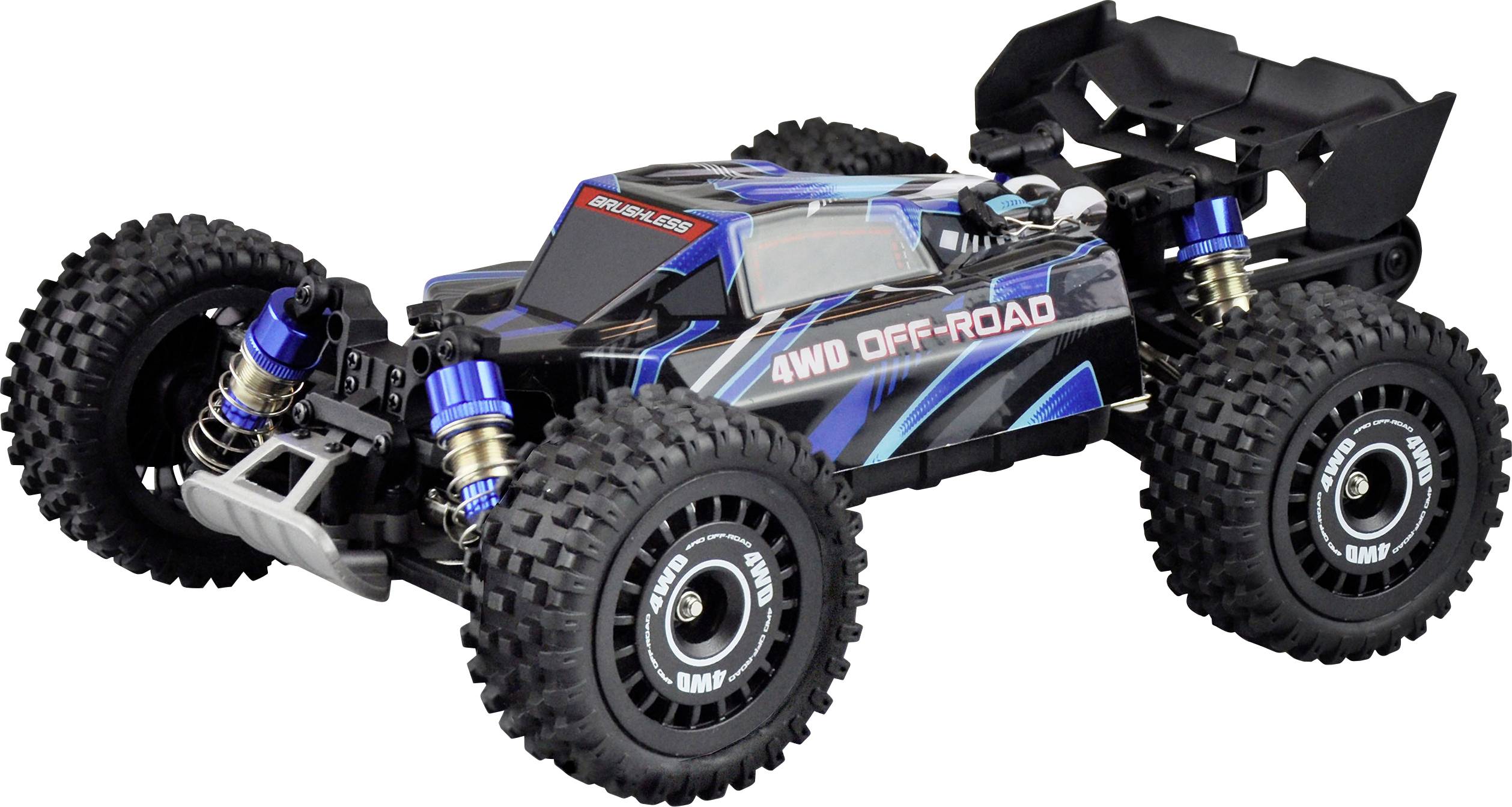 Amewi Hyper GO Pro niebieski Bezszczotkowy 1:16 Model samochodu RC Elektryczny Buggy Napęd na wszystkie koła RtR 2,4 GHz - obrazek 1
