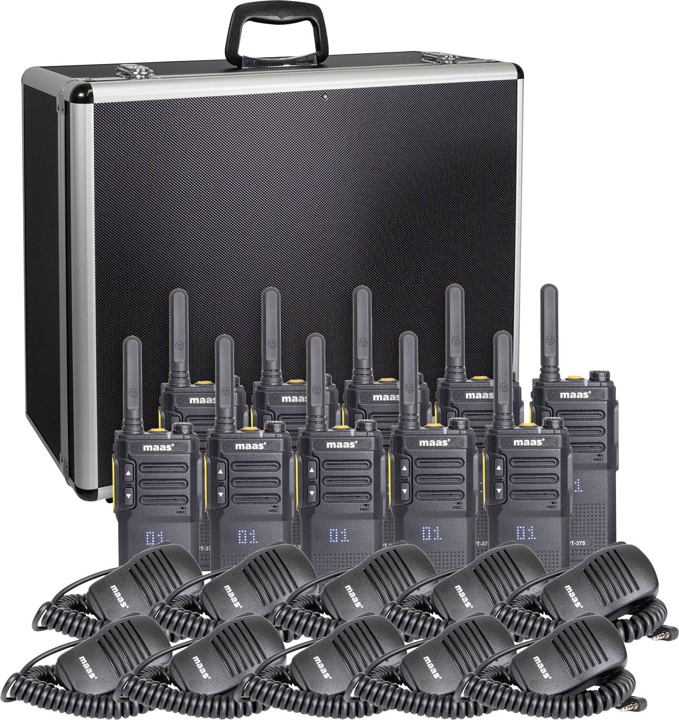 MAAS Elektronik Team-Set PT-375 KEP-360-K 150114 Radiotelefon PMR Zestaw 10-elementowy - obrazek 1