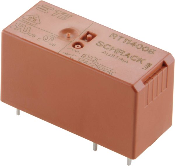 Przekaźnik mocy PCB 16 A, 1 x zestyk przełączny TE Connectivity RT314012 12 V/DC