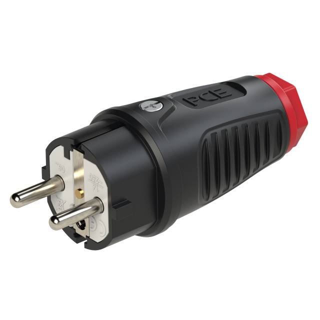 Wtyczka z uziemieniem PCE 0521-sr, IP54 - obrazek 1