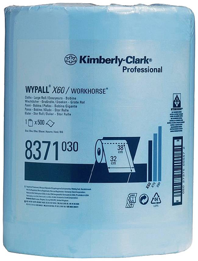 Kimberly Clark 8371 WYPALL X60 8371 Ręcznik do czyszczenia 1 ark. Liczba: 500 szt. - obrazek 1