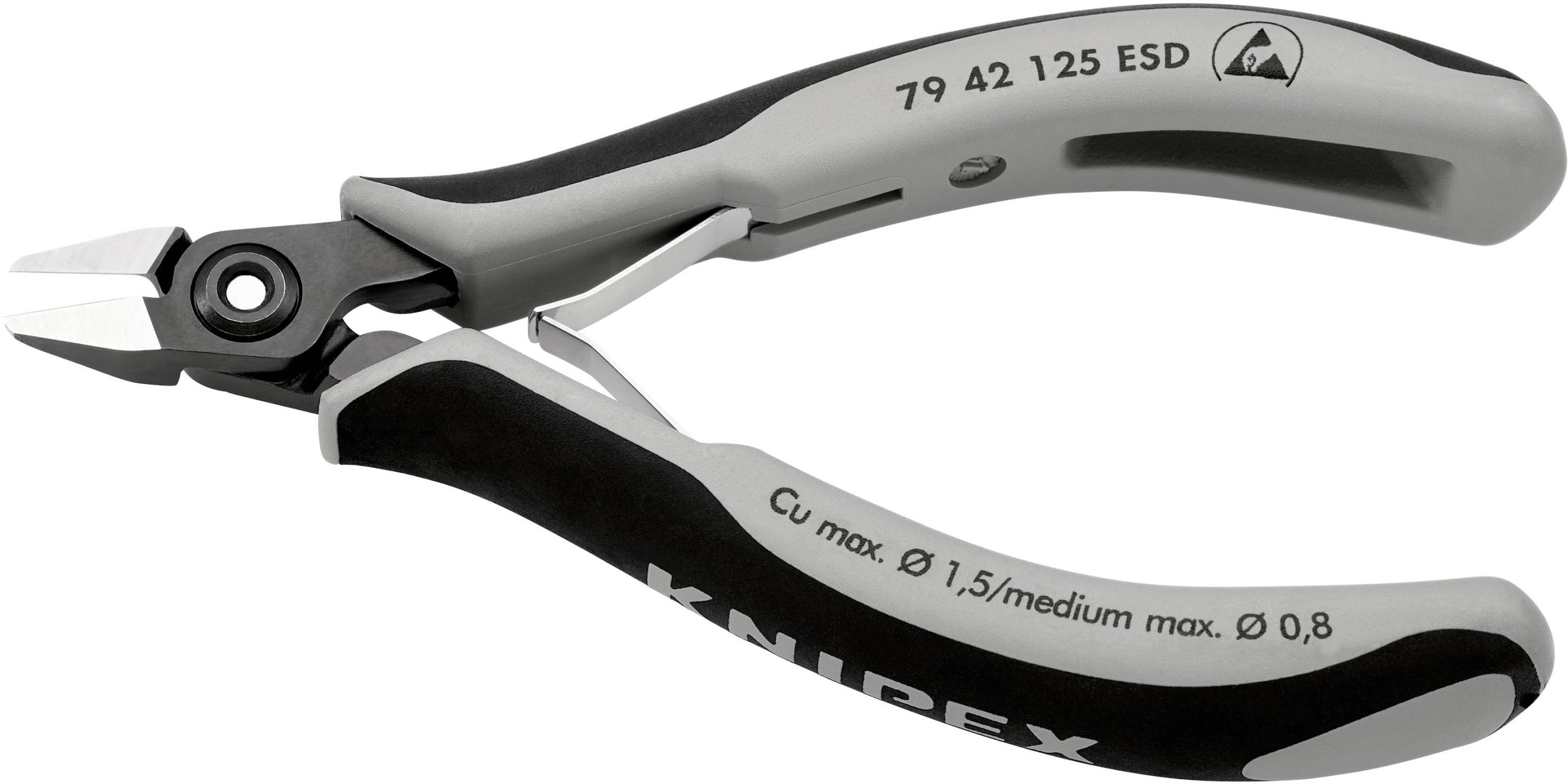 Szczypce boczne Knipex 79 42 125 ESD, 125 mm, 64 HRC, ESD - obrazek 1