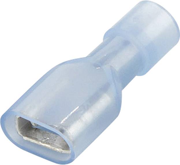 Konektor żeński, pełna izolacja PA, tuleja, 6.3x0.8 mm, 1.5-2.5 mm2, niebieski - obrazek 1