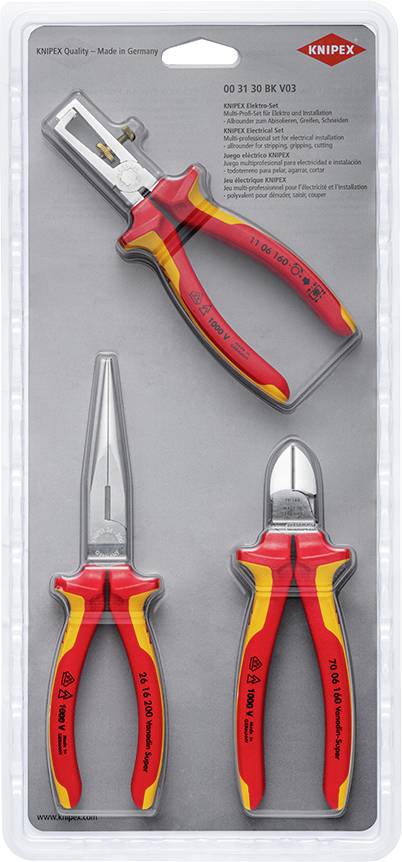 Zestaw szczypiec Knipex 00 31 30 BK V03 - obrazek 1