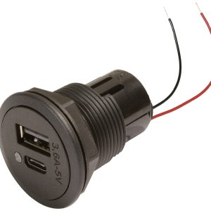 Podwójne gniazdo zasilania USB-C/A ProCar 67341000 Podwójne gniazdo zasilania USB-C/A ProCar 67341000
