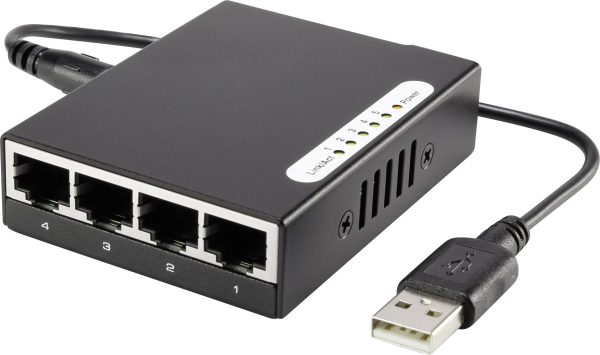 Renkforce RF-4451433 RF-4451433 Switch sieciowy 5 Portów 100 MBit/s zasilanie USB